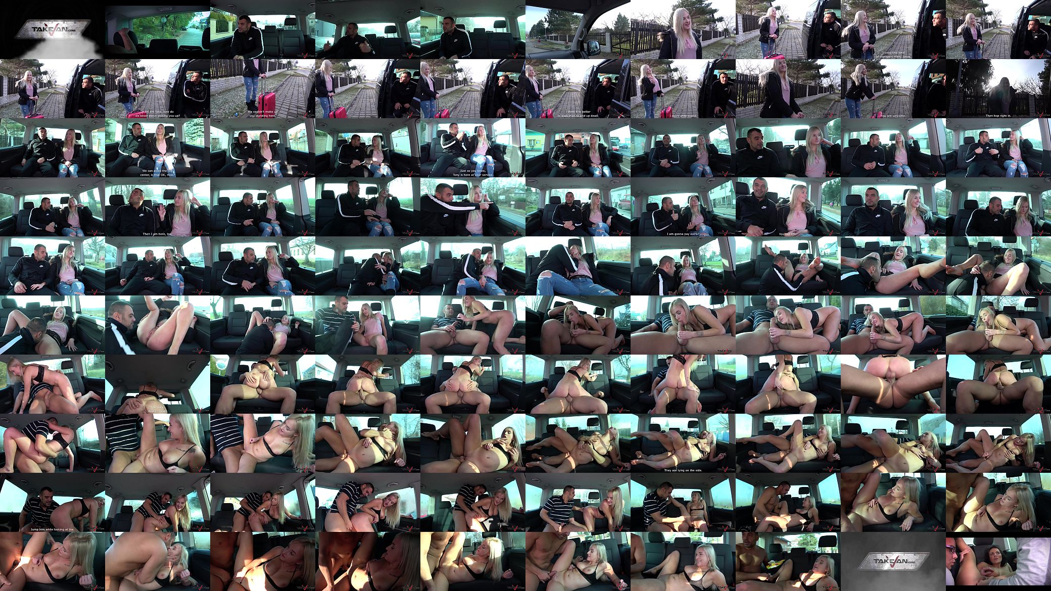 Stupid young blonde belive fake taxi came for her &amp; let stranger fuck her raw 预览图