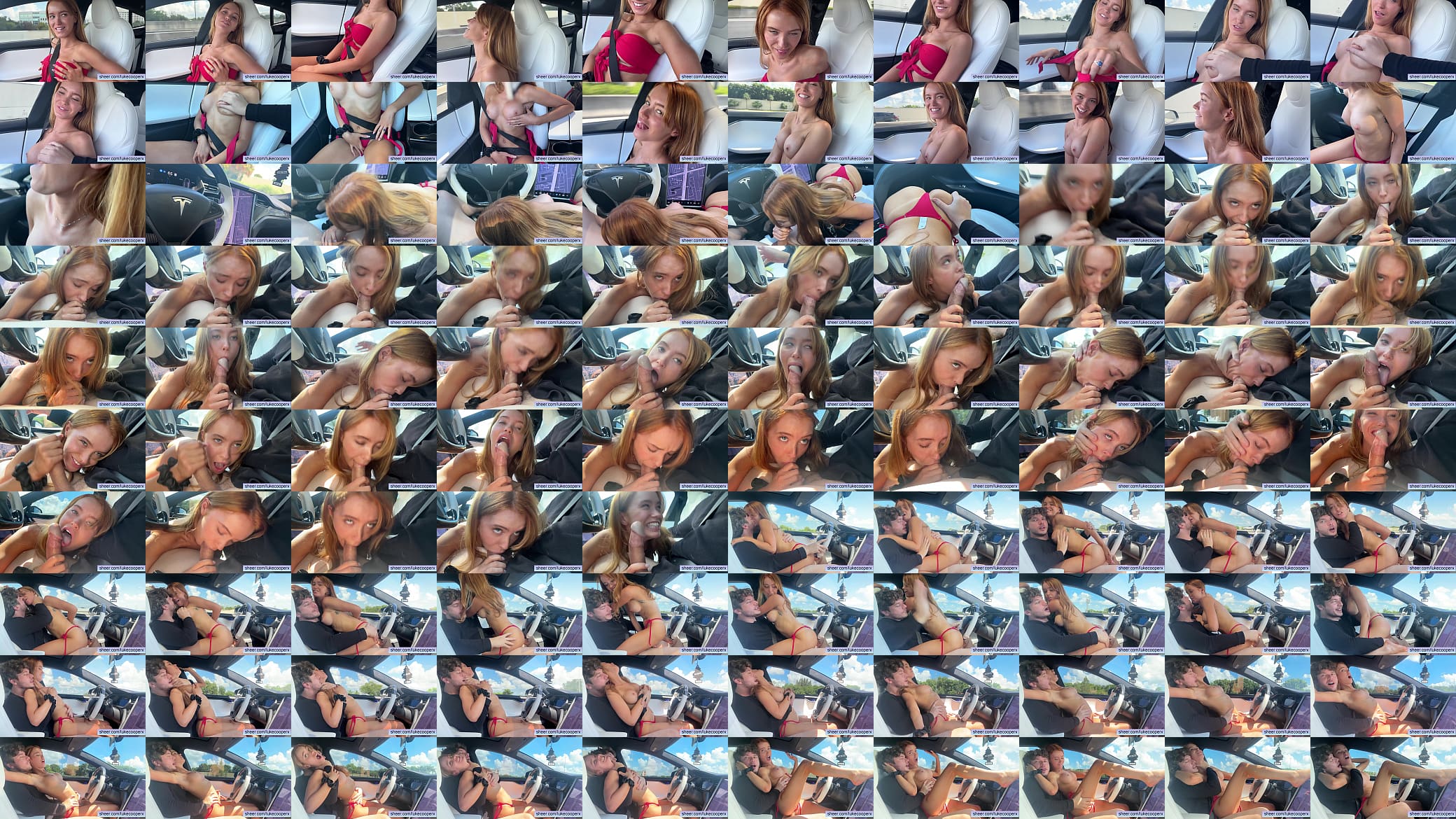 Sexy Big Tits Redhead Zoey Luna Fucking In Car 预览图