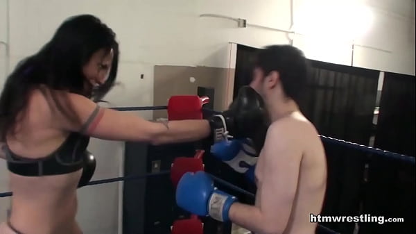 Femdom Boxing Beatdown of a Wimp