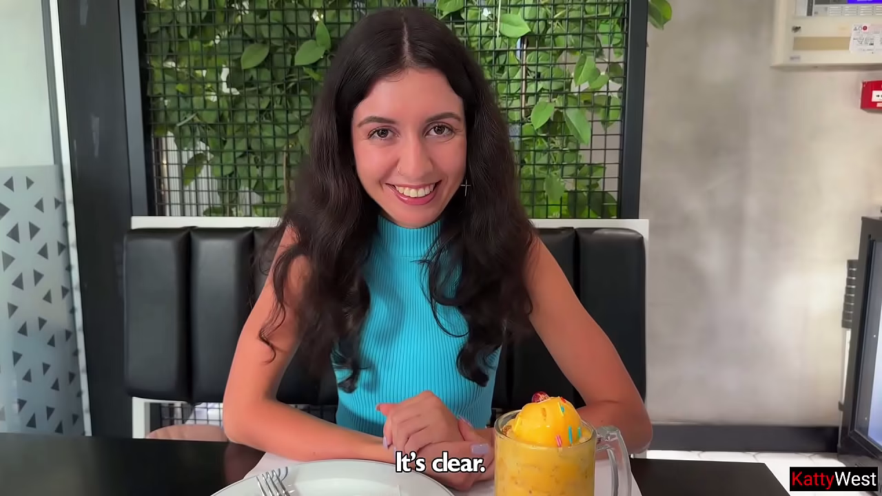 Stranger Takes Off Her Panties in a Public Cafe to Get Fucked Hard