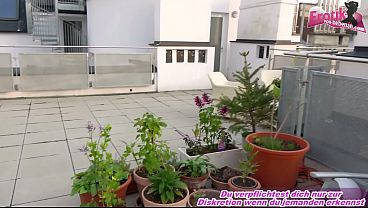 German neighbor gives the new neighbor a blowjob