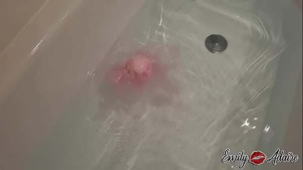 AWESOME orgasm in the bathtub - Emily Adaire TS jerks off