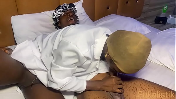 Family Ebony Petite nurse came for home service on BBC patient