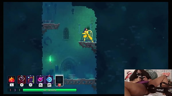 Chubby Ebony Gamer Girl Gets Fucked With Dildo While Playing Video Game - Dead Cells