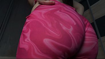 Indian Stepsister Camel toe pussy doing in pink leggings then showing her big ass and masturbating with vibrator till orgasm