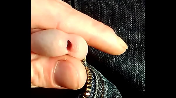 Pissing in a cup outside