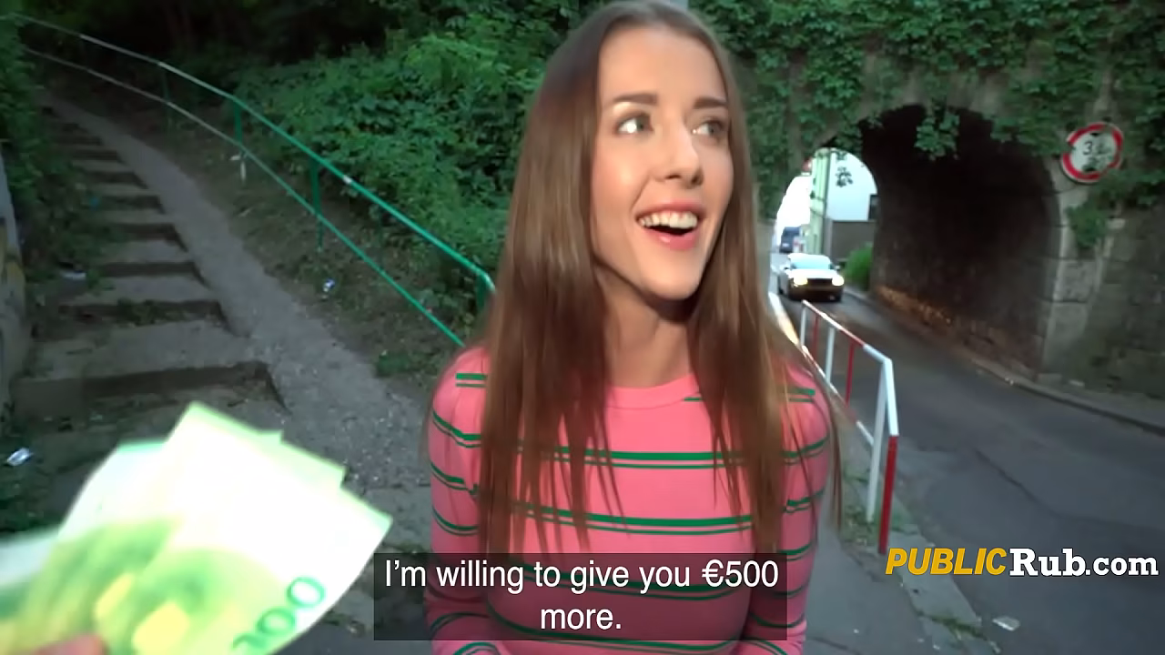 Real Pretty Girl Fucked Through The Power Of Euros OutDoor POV