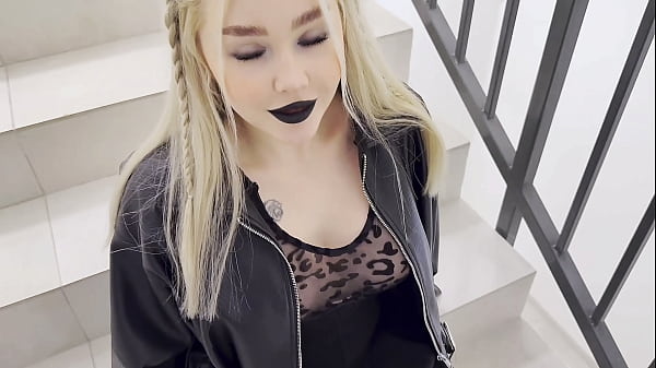 Download Video - Goth girl teases her in the hallway&excl; SHE ASKS FOR ANAL&excl;