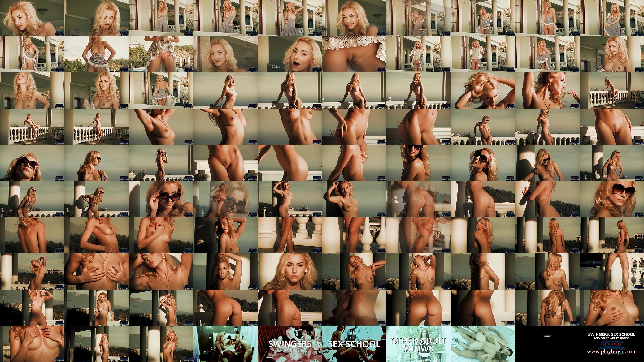 Tight body Russian blonde teen strips and poses naked 预览图
