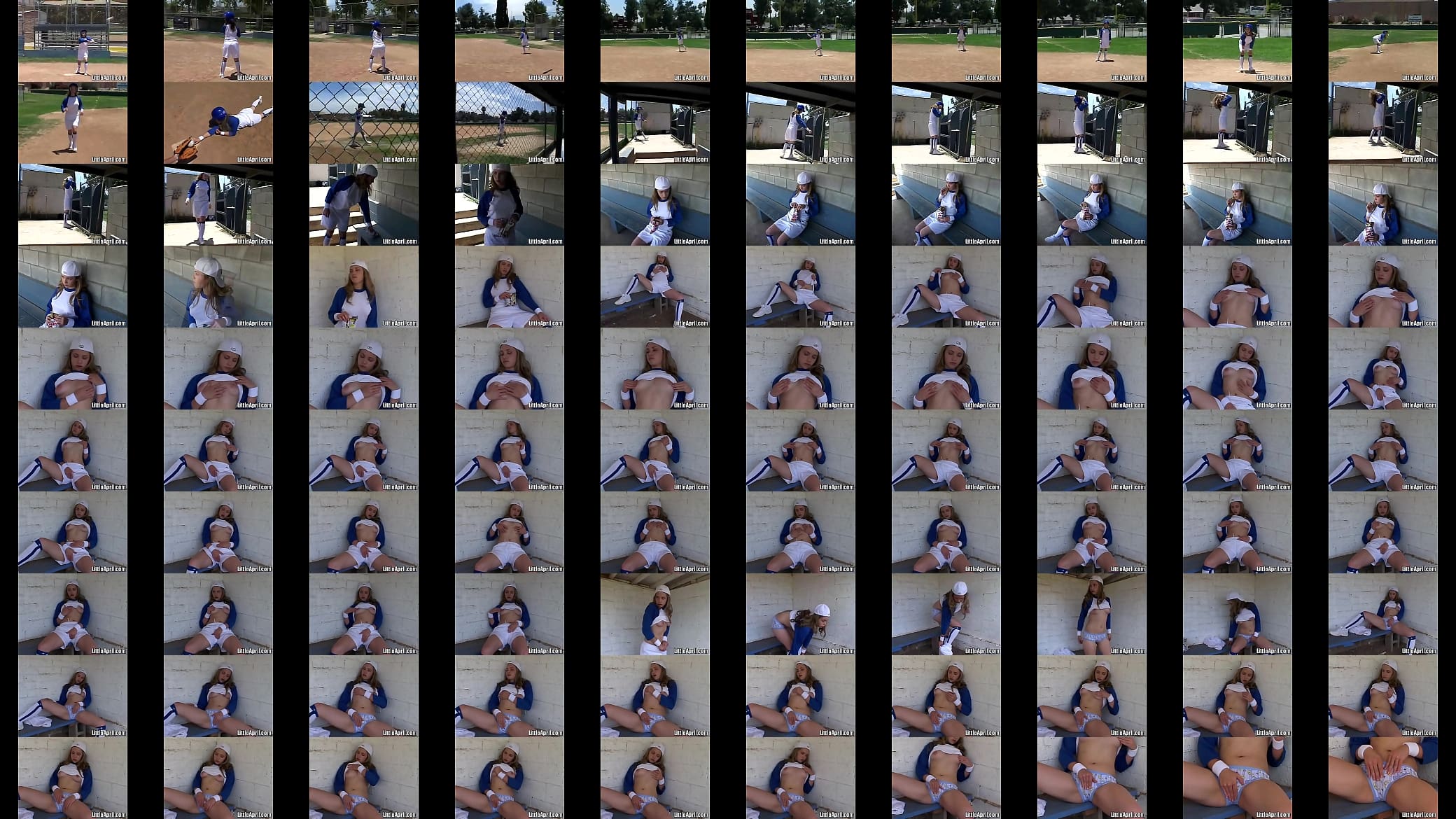 Little April Plays With Herself After A Game Of Baseball 预览图