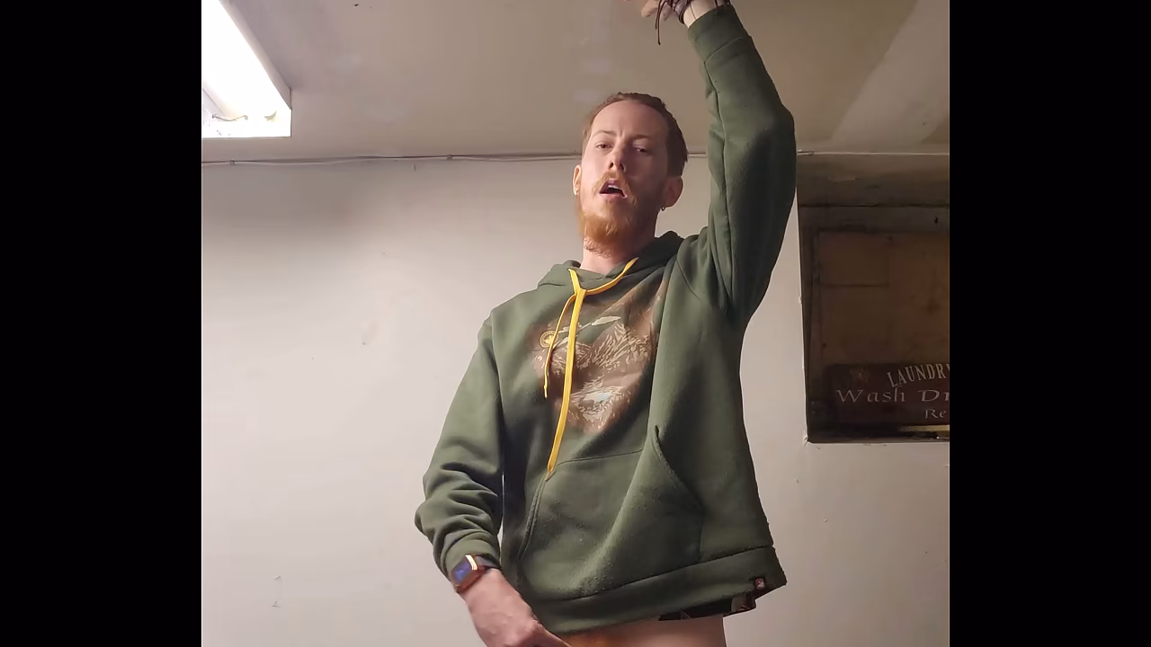 Jarret Masturbating in the basement