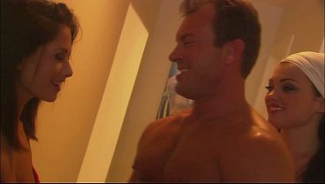 licking pussy of brunette milf