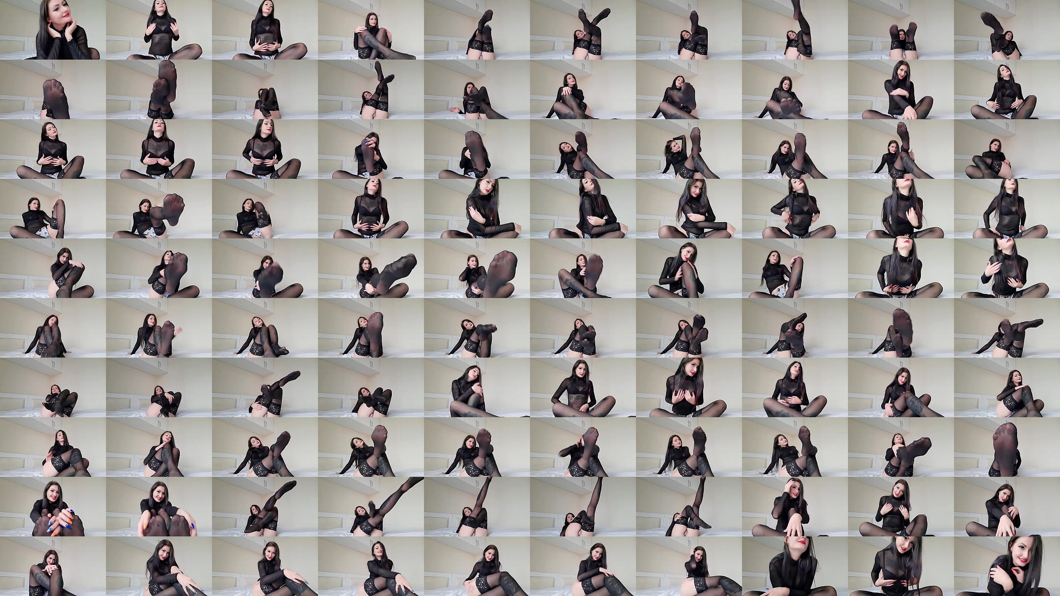 Nylon fetish. Mistress body worship, nylon foot fetish, stocking fetish, slim legs fetish. 预览图