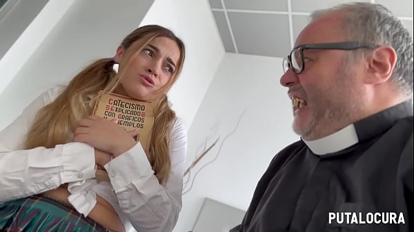 PutaLocura - Student Marta Villalobos confesses to Father Damián.
