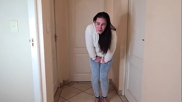 Desperate pissing in my jeans and fleece jacket