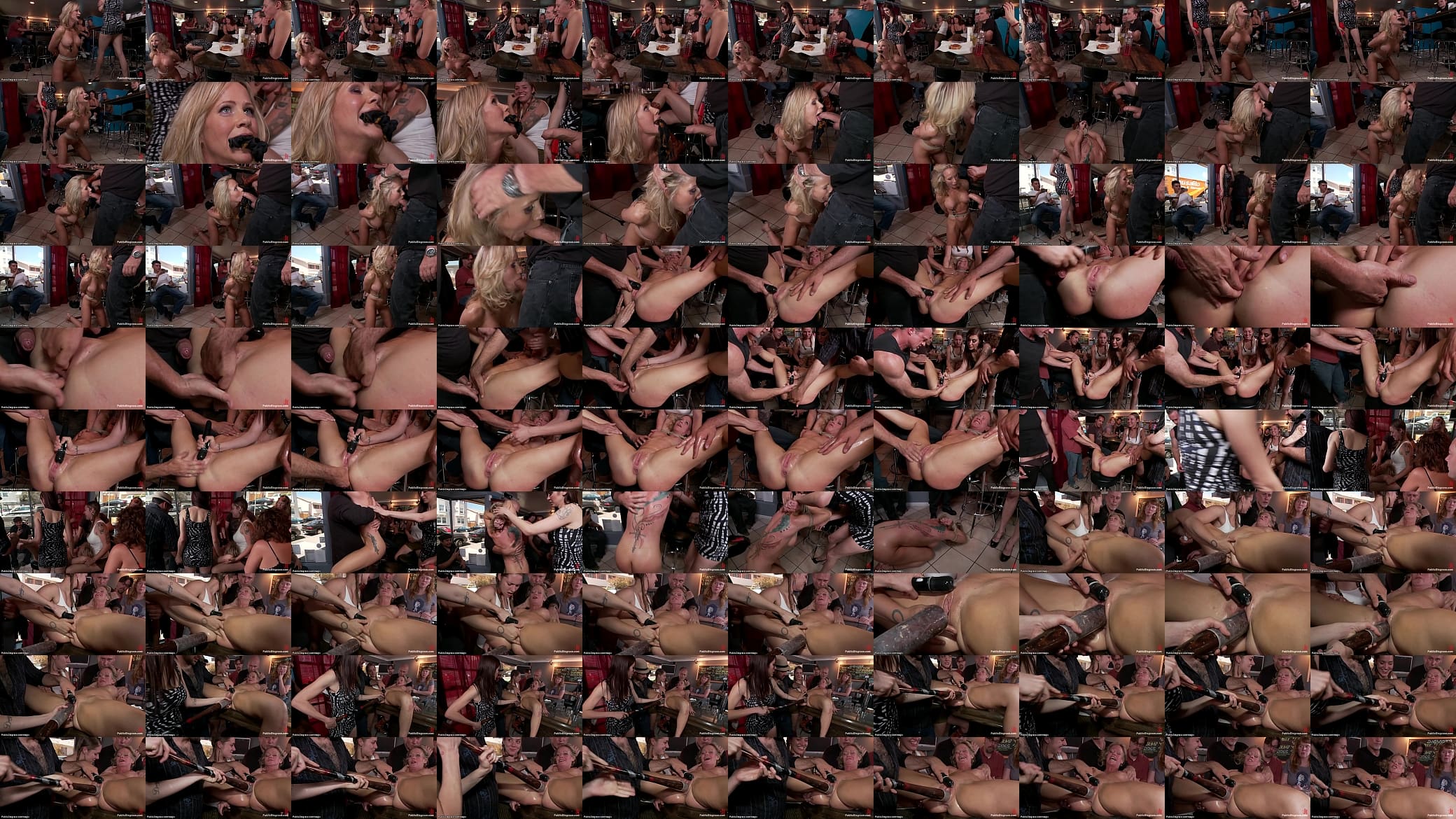 Tied up blond MILF fucked in public 预览图