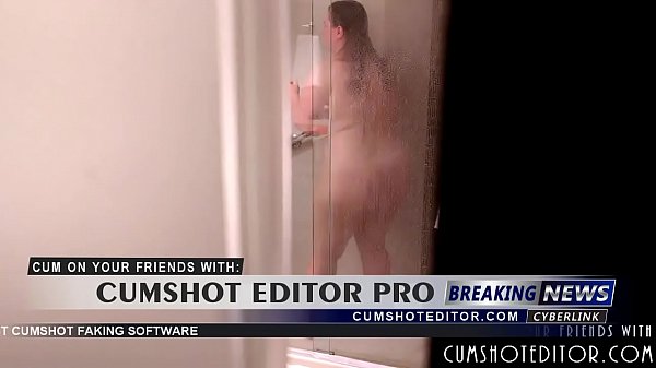 Spying On Chubby Coworker In Hotel's Shower