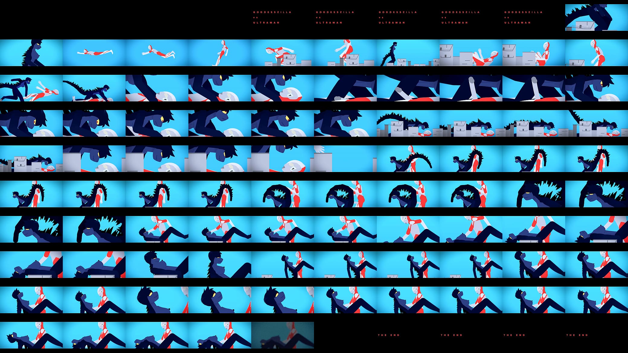Goddesszilla vs Ultraman (stick nodes animation) 预览图
