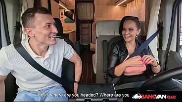 BangVan - Hitchhiking Musician Gets a Ride and Boob Overdose with Busty RV Driver Jennifer Mendez