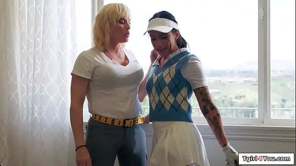 Download Video - Busty trans milf Lucy Hart fucks tattooed golfer girlfriend
