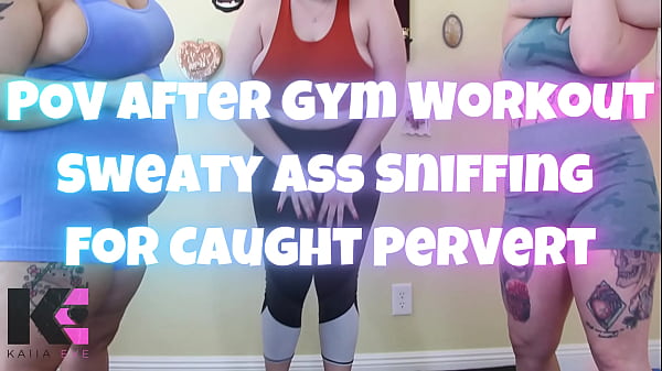 POV After Gym Workout Sweaty Ass Sniffing For Caught Pervert
