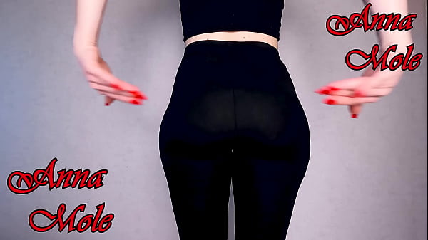 Wearing black leggings I spank a big round ass ...