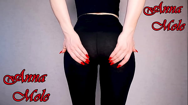 Wearing black leggings I spank a big round ass PAWG