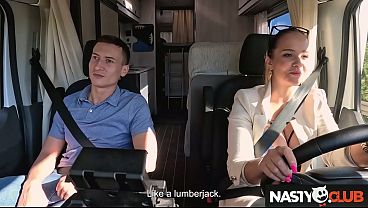 NastyClub: Busty Jennifer Mendez Caught Pissing by a Real Lumberjack