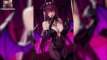 A slutty slut gives a blowjob and takes penises deep inside herself