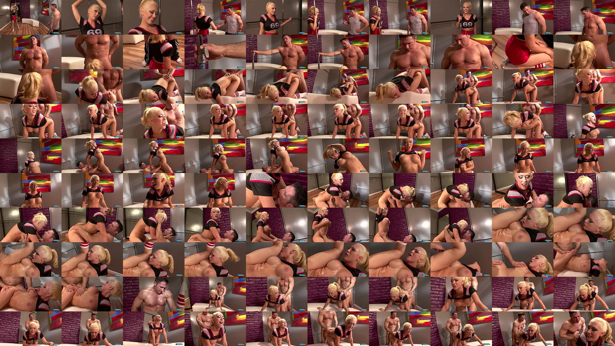 Pretty cheerleader is eager to get rammed by a muscular man 预览图