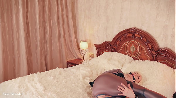 spandex bondage sexy video - erotic curvy MILF gagged and bound