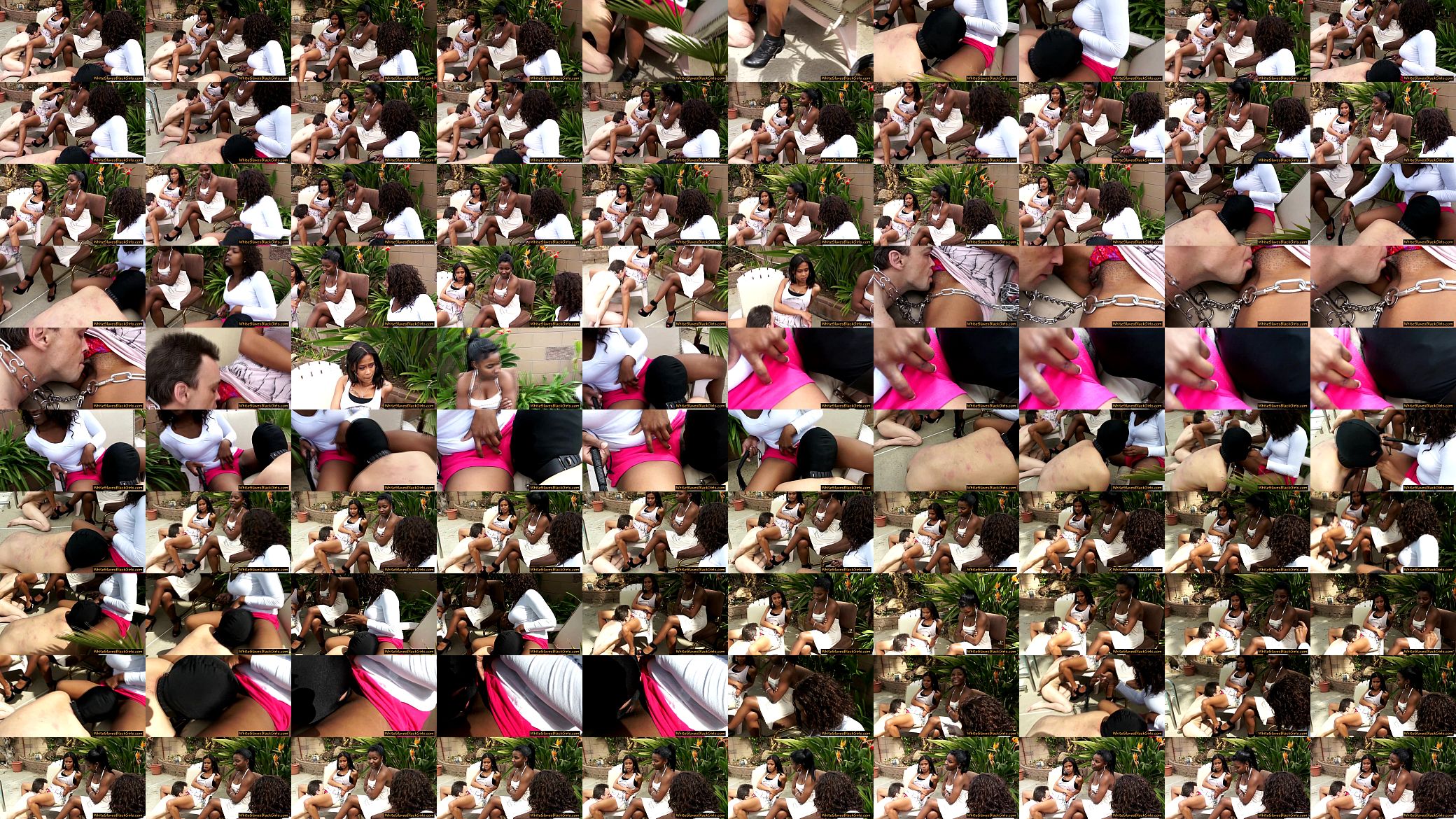 Femdom ebony ladies and white slaves 预览图