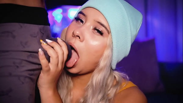 Latina with an angelic face wakes up her friend's cock to suck it