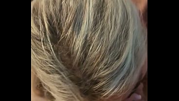Sexy Blonde MILF Loves Milking Big Cock with Her Mouth