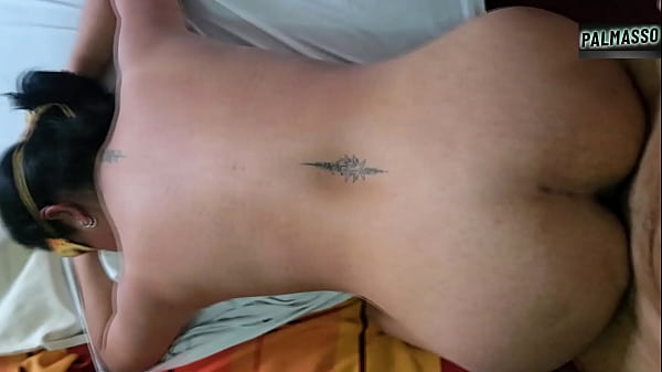 After showering, a mature lady is fucked by a young man until he gets out of her ass: "MY ASS HURTS, BUT DON'T STOP."