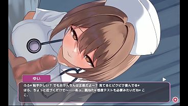 Hentai Game – Naughty Nurse Gets Her Tits Out for a Paizuri - Sakusei Shinsatsu 16 min