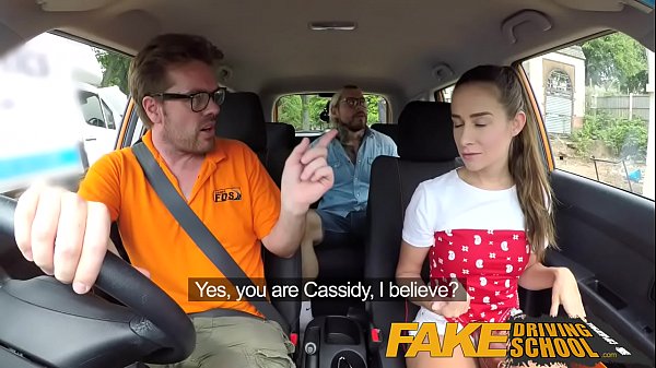 Download Video - Fake Driving School Sexy horny learners secretly fuck in instructors car