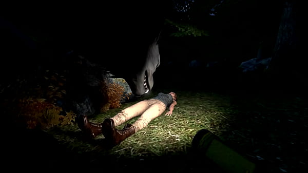 Az erdőben alvó lányt egy farkas dugta meg kutyapózban