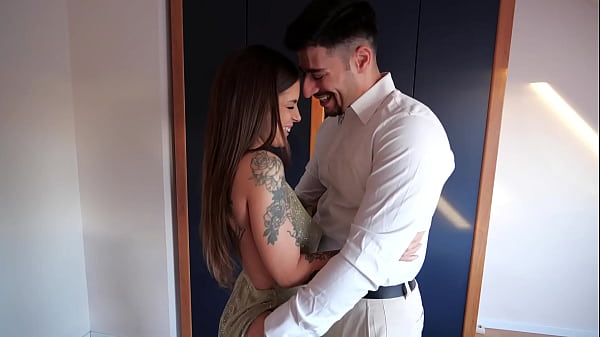 Double creampie threesome fuck for big natural boobs hot girl