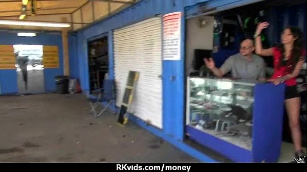 Slutty amateur babe is paid cash from some crazy public sex 12