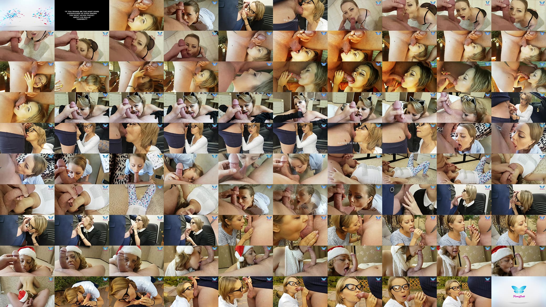 Ball's sucking with sensual blowjobs compilation 预览图