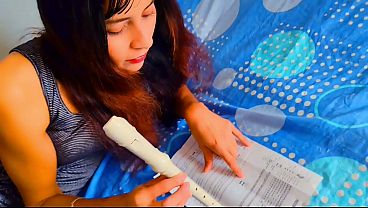 I like music, and I wanted to learn to play the flute. I didn't think I would enjoy the instrument so much; I felt the notes in my mouth and in my cunt.