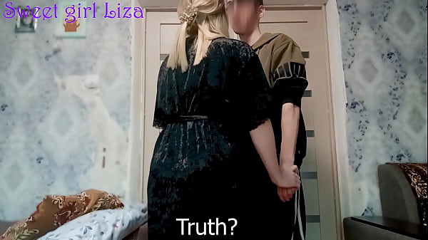 Young couple talking dirty during sex, girl wants sex and swallows cum
