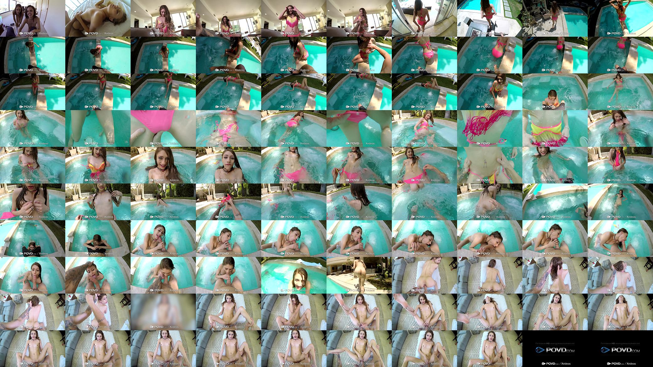 POVD Brunette Rebel Lynn pool blowjob with inside fuck and facial 预览图