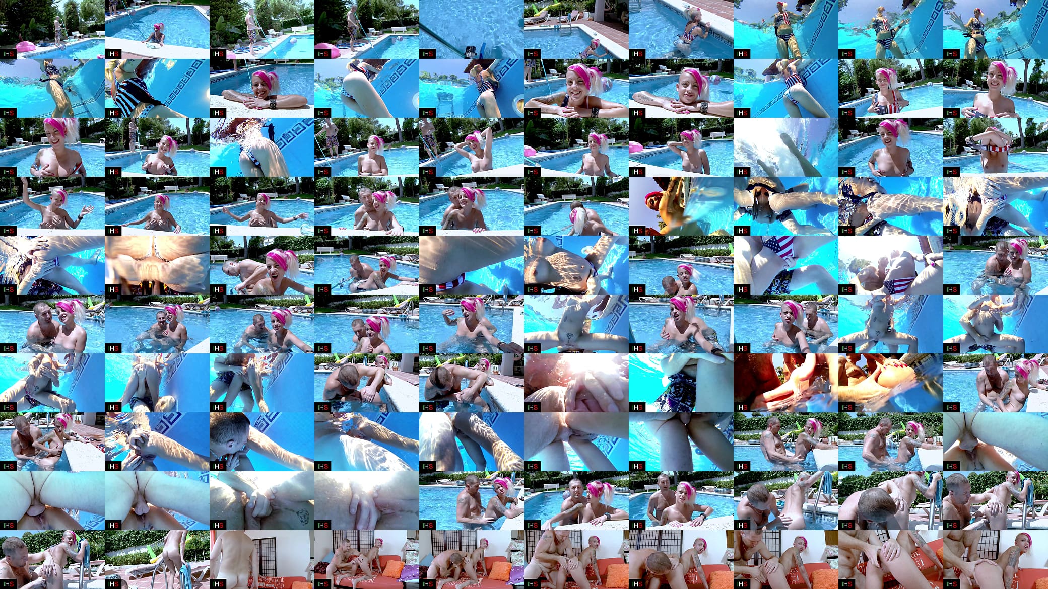 Sexy girl fuck hard in the pool and then in the room 预览图