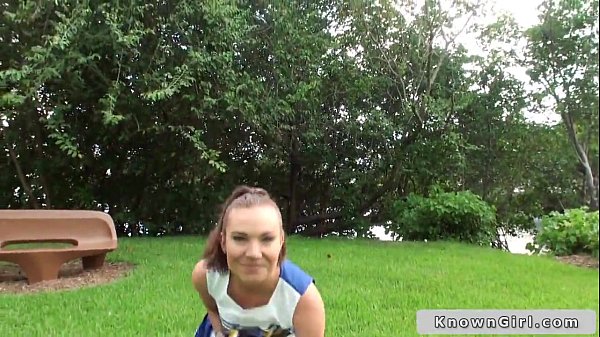 Busty cheerleader flashing boobs outdoor