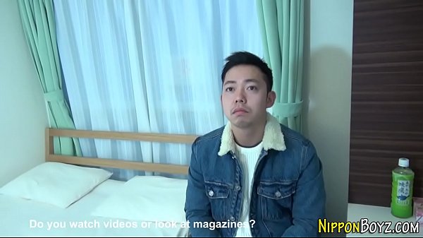 Gay asian jerking off and getting stroked