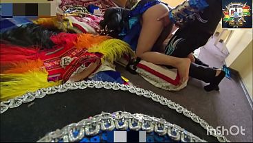 Trío despues de bailar en los caporales de Oruro bolivia , segunda parte