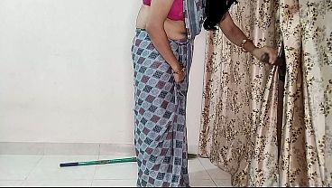 Step sister accidentally sucked brother's dick hidden behind the curtain and got fucked hot full hindi audio