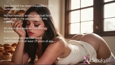 I fucked my bestfriend's girlfriend in the bakery...I roasted her tiny pussy and slutty bums with my giant dick! [AI]